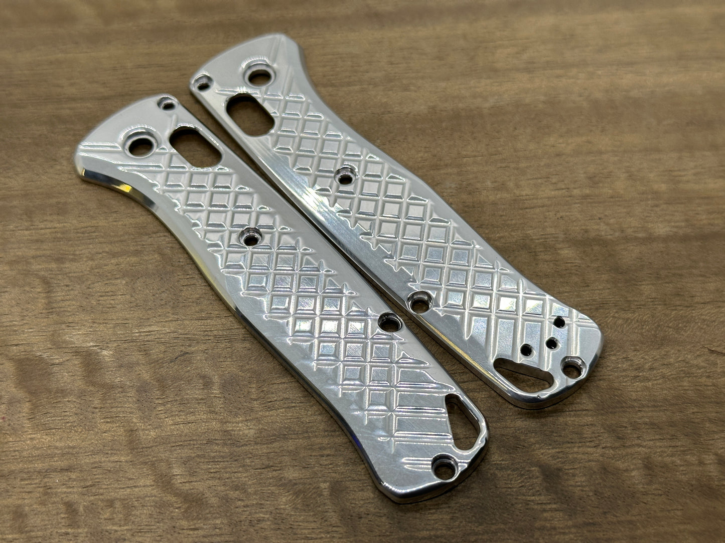 Polished FRAG milled Aerospace Aluminum Scales for Benchmade Bugout 535