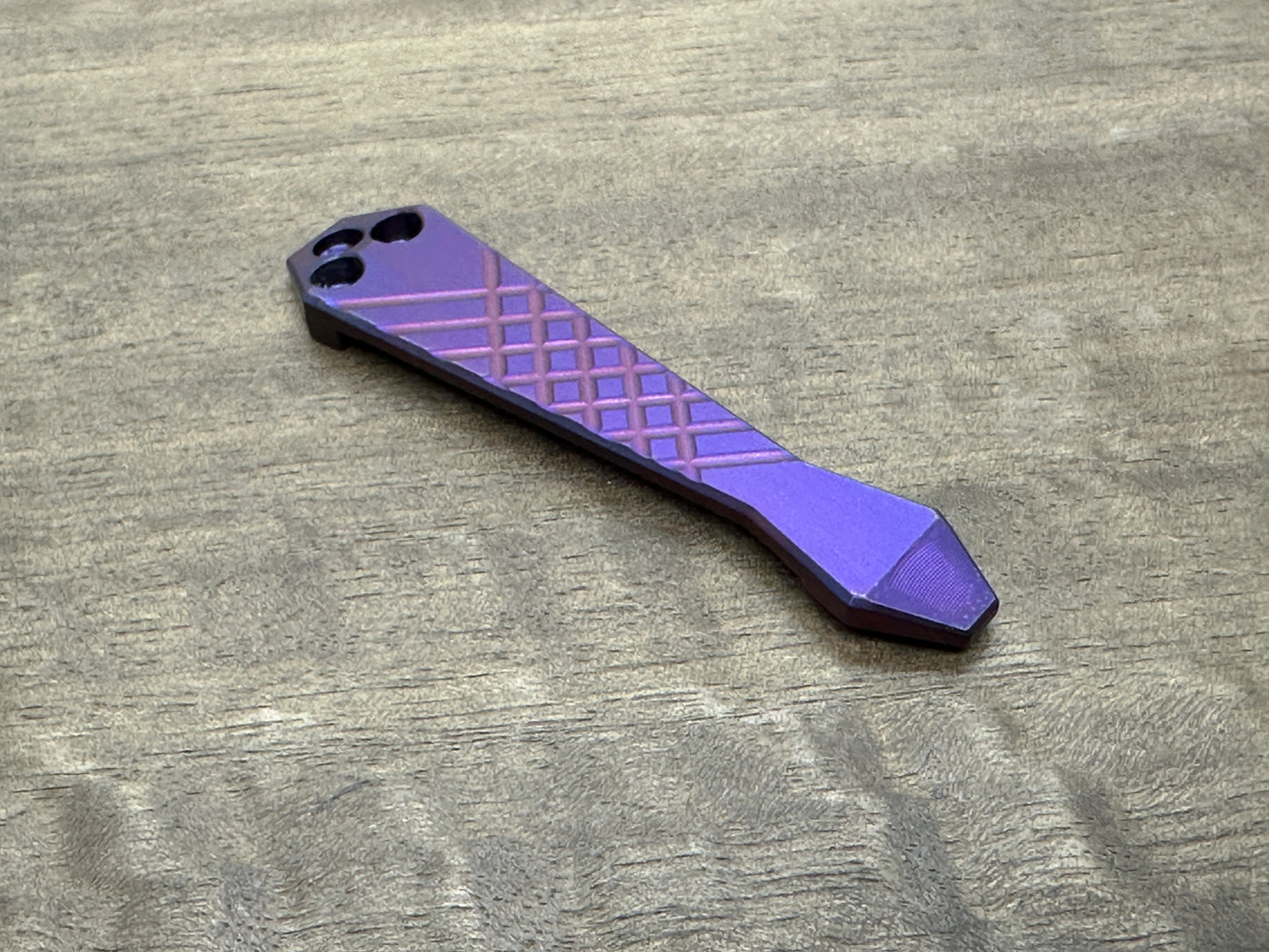 Purple ano FRAG Cnc milled Titanium CLIP for most Spyderco models