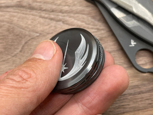 Black Zirconium JEDI HAPTIC Coins CLICKY Haptic Slider Fidget