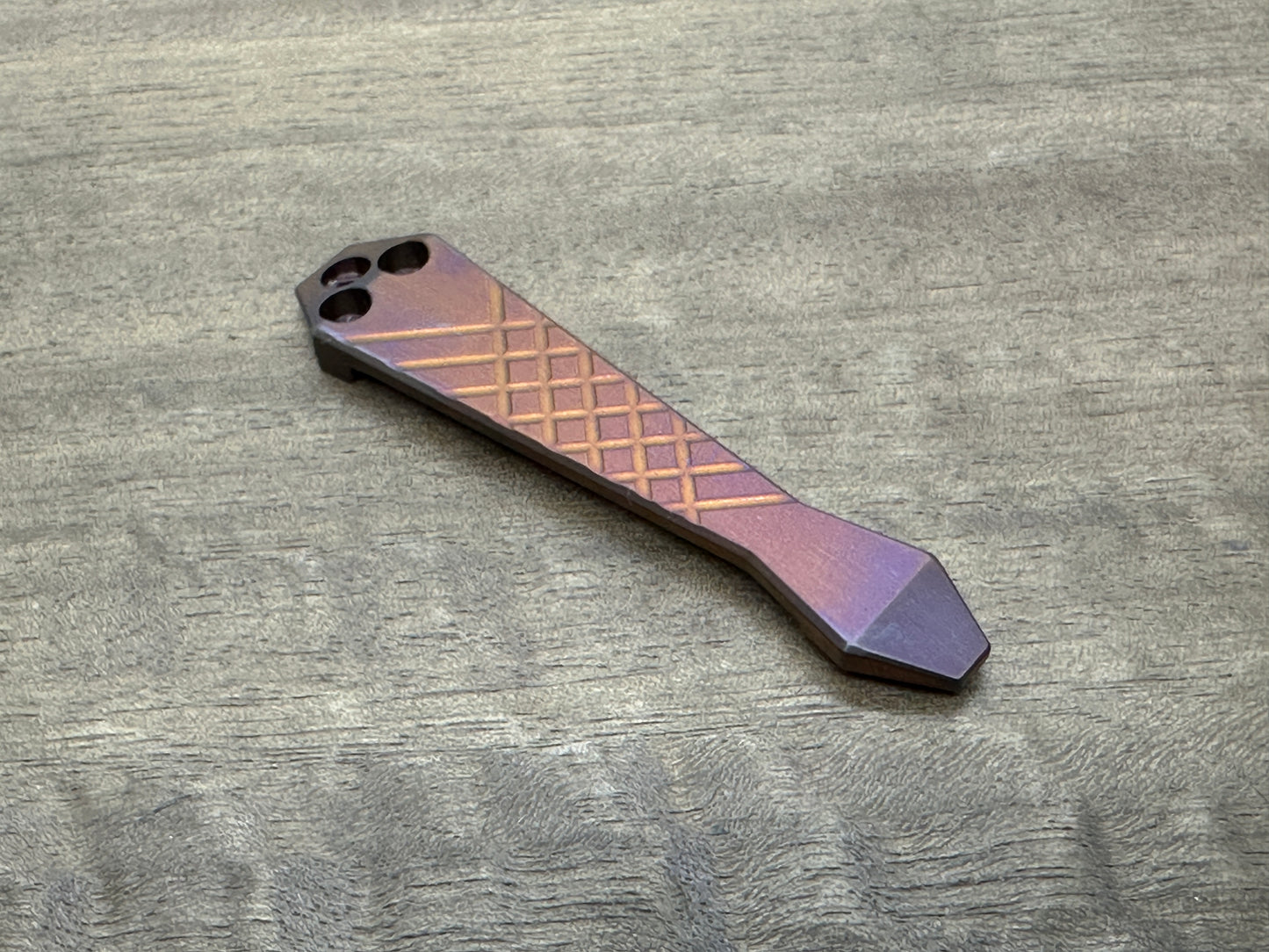 Bronze Purple ano FRAG Cnc milled Titanium CLIP for most Spyderco models