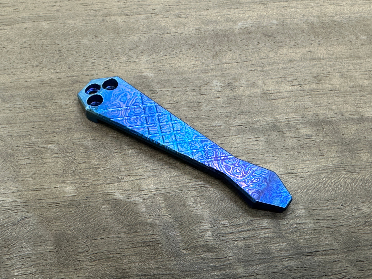 ALIEN Flamed FRAG Cnc milled Titanium CLIP for most Spyderco models