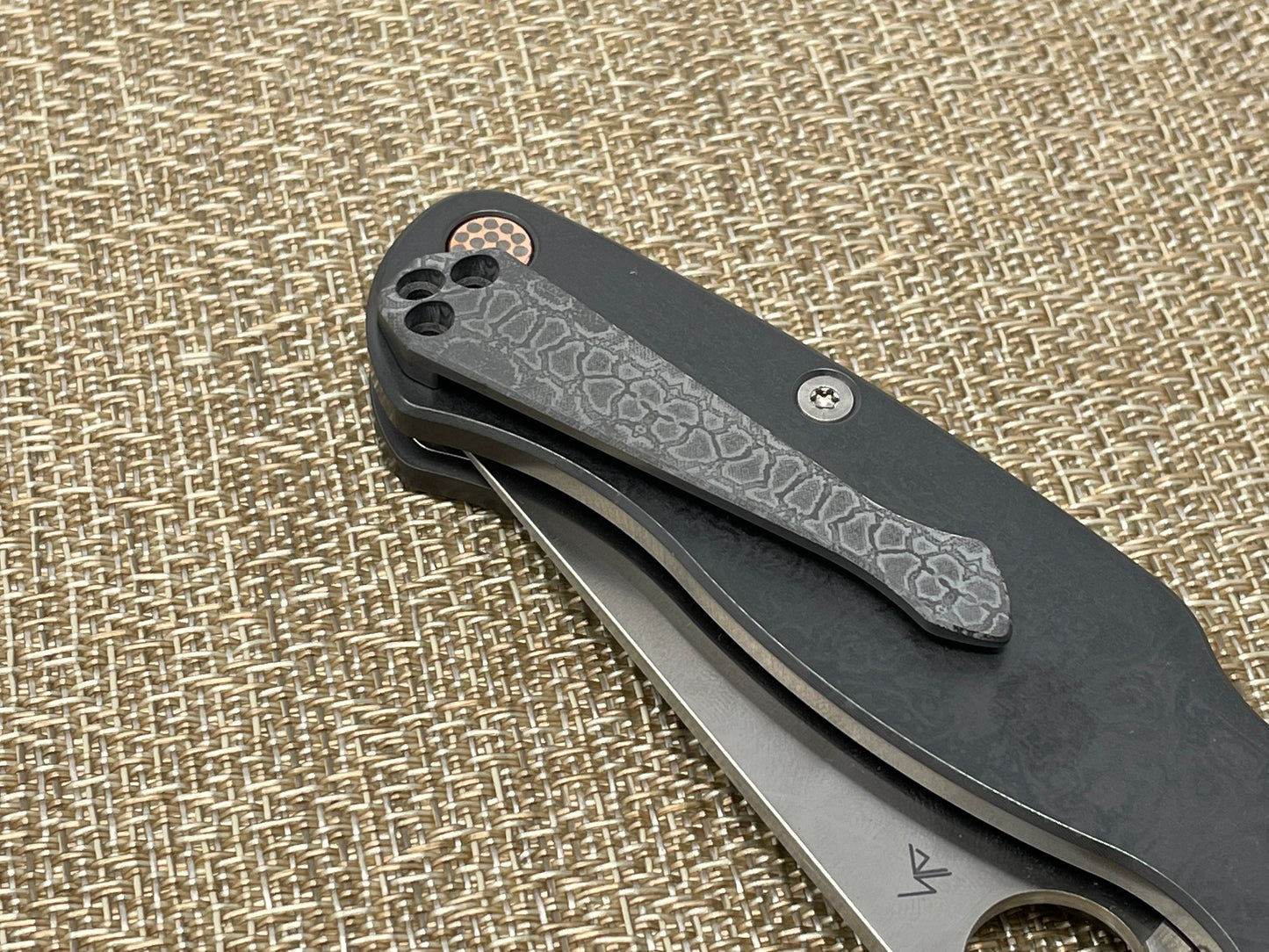 Black Zirconium REPTILIAN Spidy CLIP for most Spyderco models