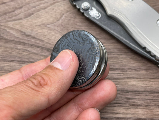 Black TOPO HAPTIC Coins CLICKY Titanium Haptic Slider Fidget