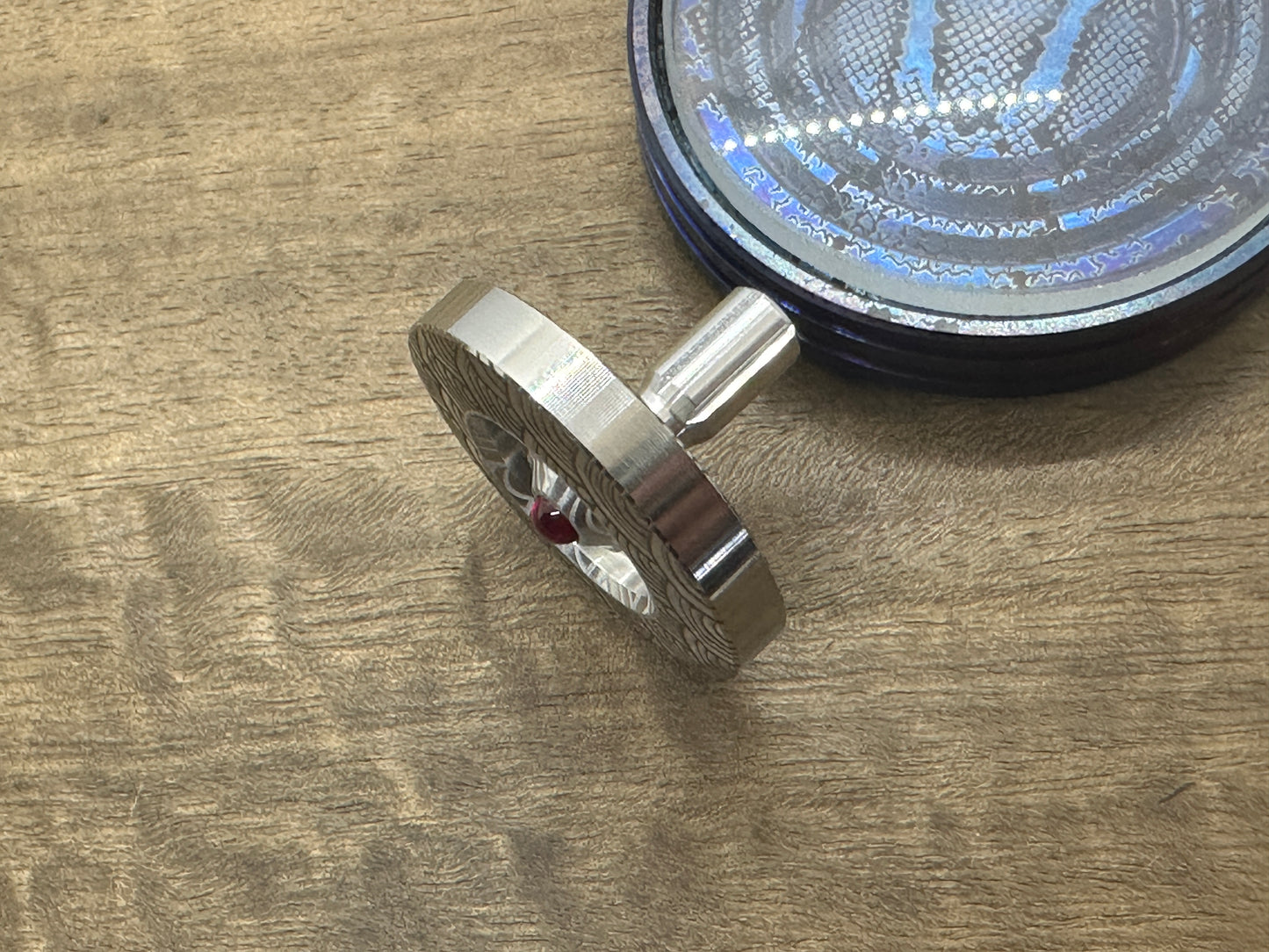 SEIGAIHA Stainless Steel Grooved Spinning Top PERFORMER - Alu Aerospace stem