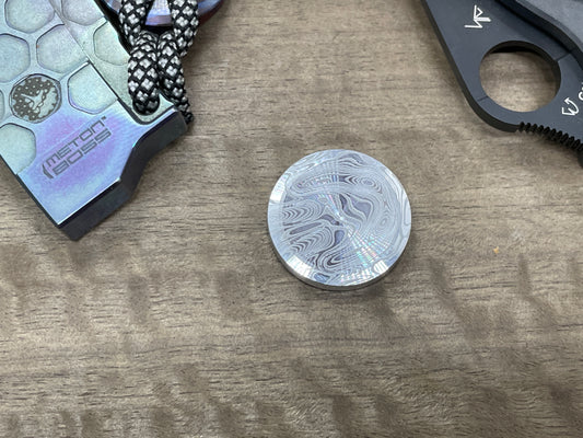 4 sizes Dama FISH engraved Aerospace grade Aluminum Worry Coin