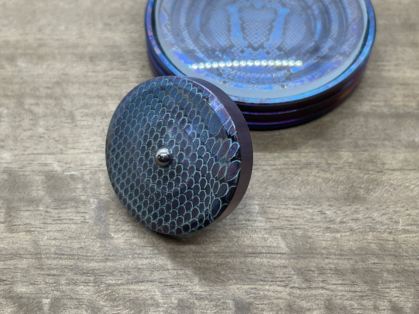 DRAGONSKIN Flamed Greek Ascoloy Spinning Top PERFORMER