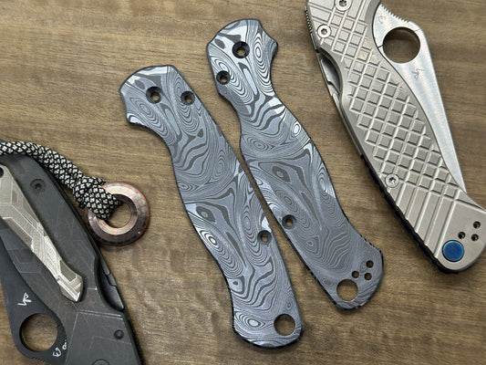 Dama Fish Black Titanium scales for Spyderco Paramilitary 2 PM2