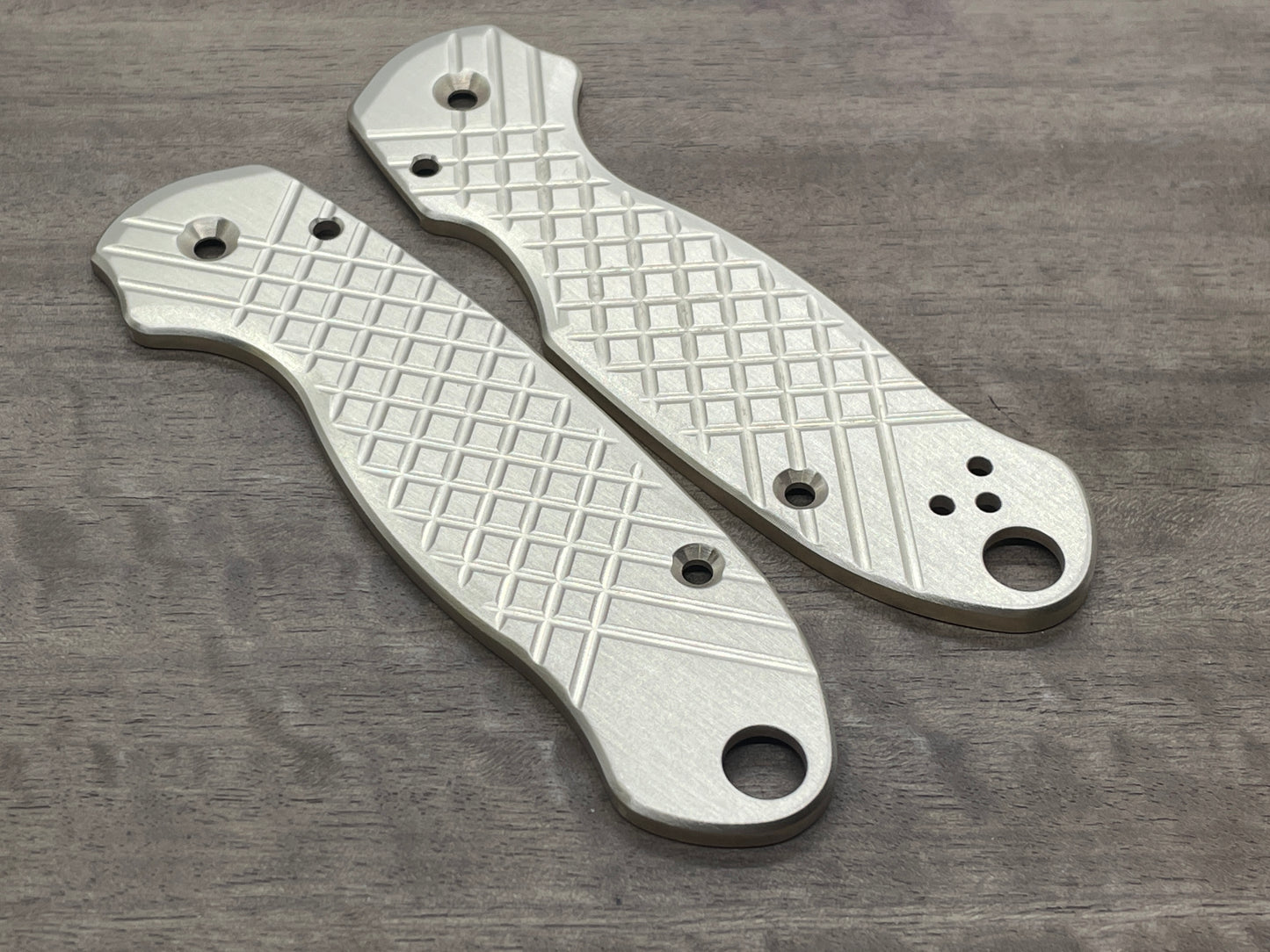 FRAG Cnc milled Brushed BRASS Scales for Spyderco Para 3