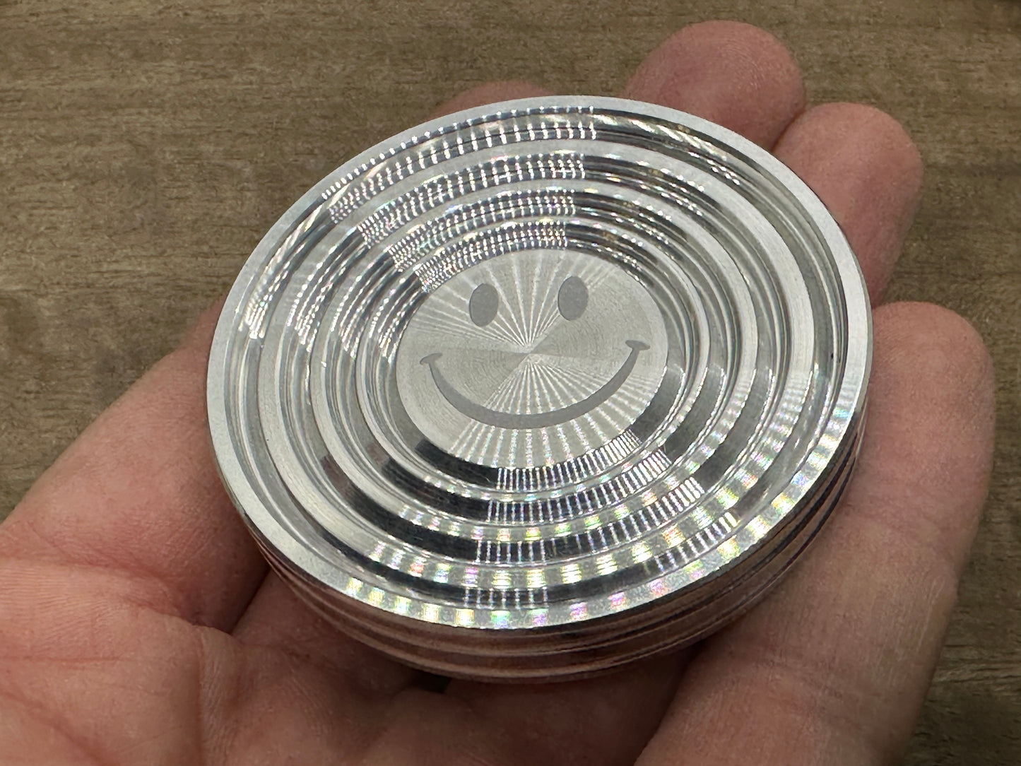 SMILEY Aerospace grade Aluminum Spin base for Spinning Tops & Coins
