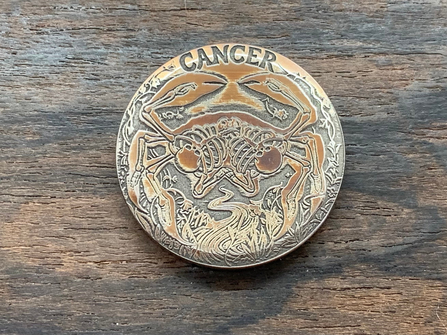 4 sizes CANCER engraved Titanium Worry Coin Challenge Coin