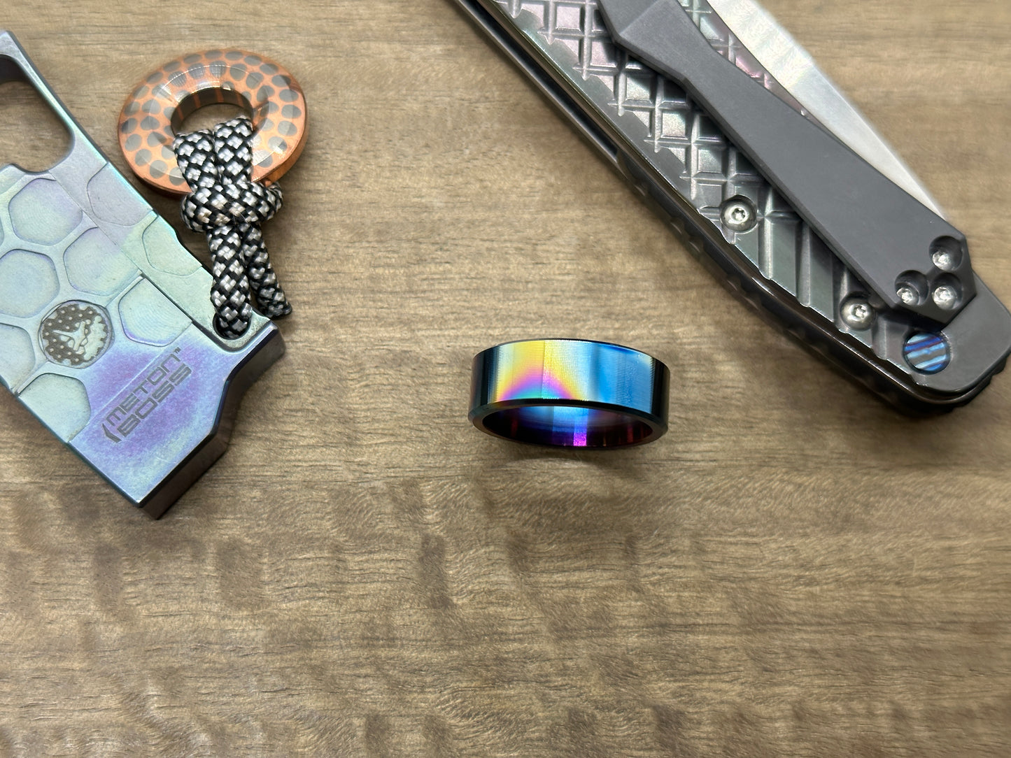 ESSENTIAL Oil Slick TITANIUM Ring US Size: 8 -13