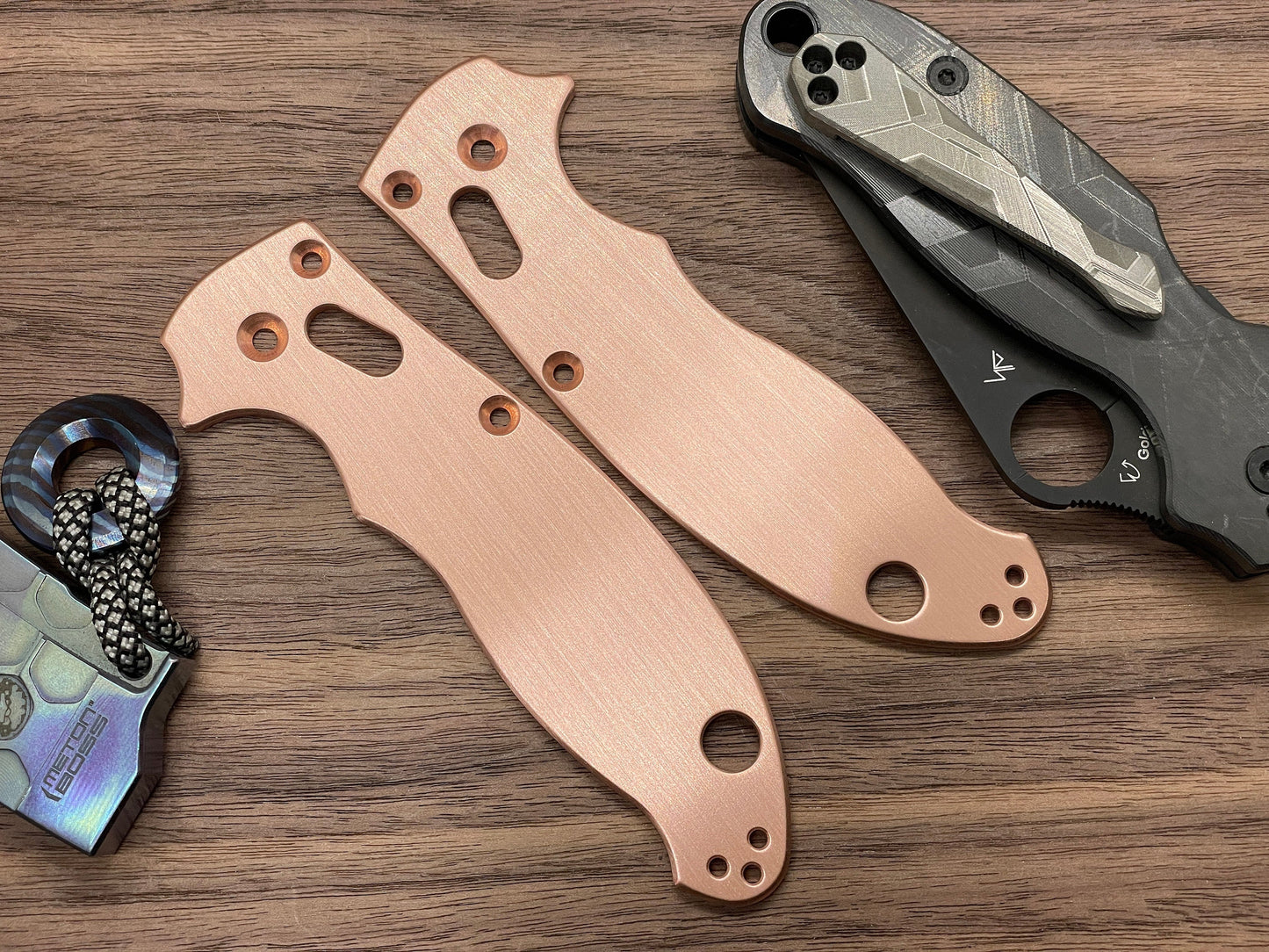 BRUSHED Copper scales for Spyderco MANIX 2