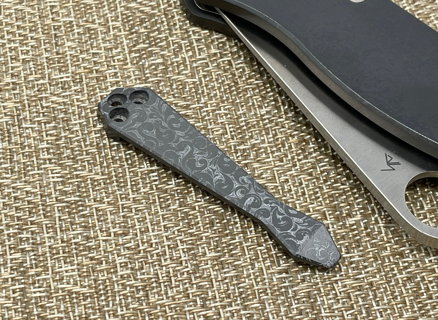 Black Zirconium VICTORIA Dmd CLIP for most Spyderco models