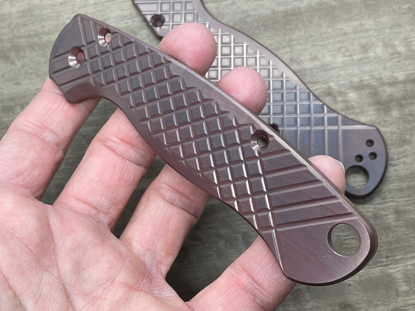 FRAG milled Dark Copper Scales for Spyderco Paramilitary 2 PM2