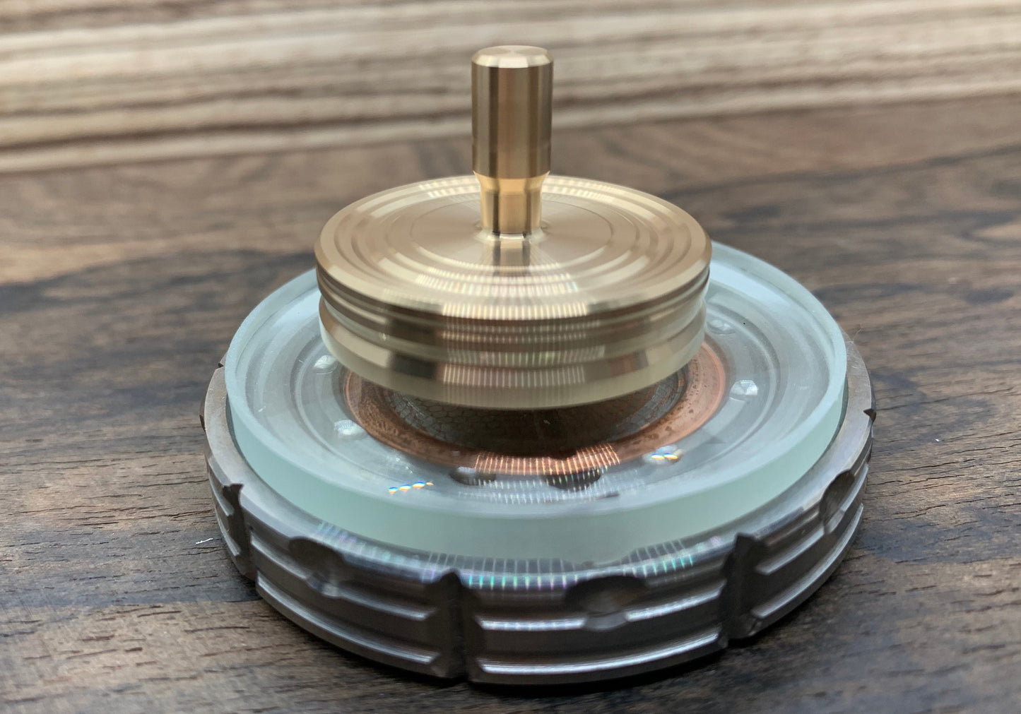 GROOVED Brass Spinning Top PERFORMER