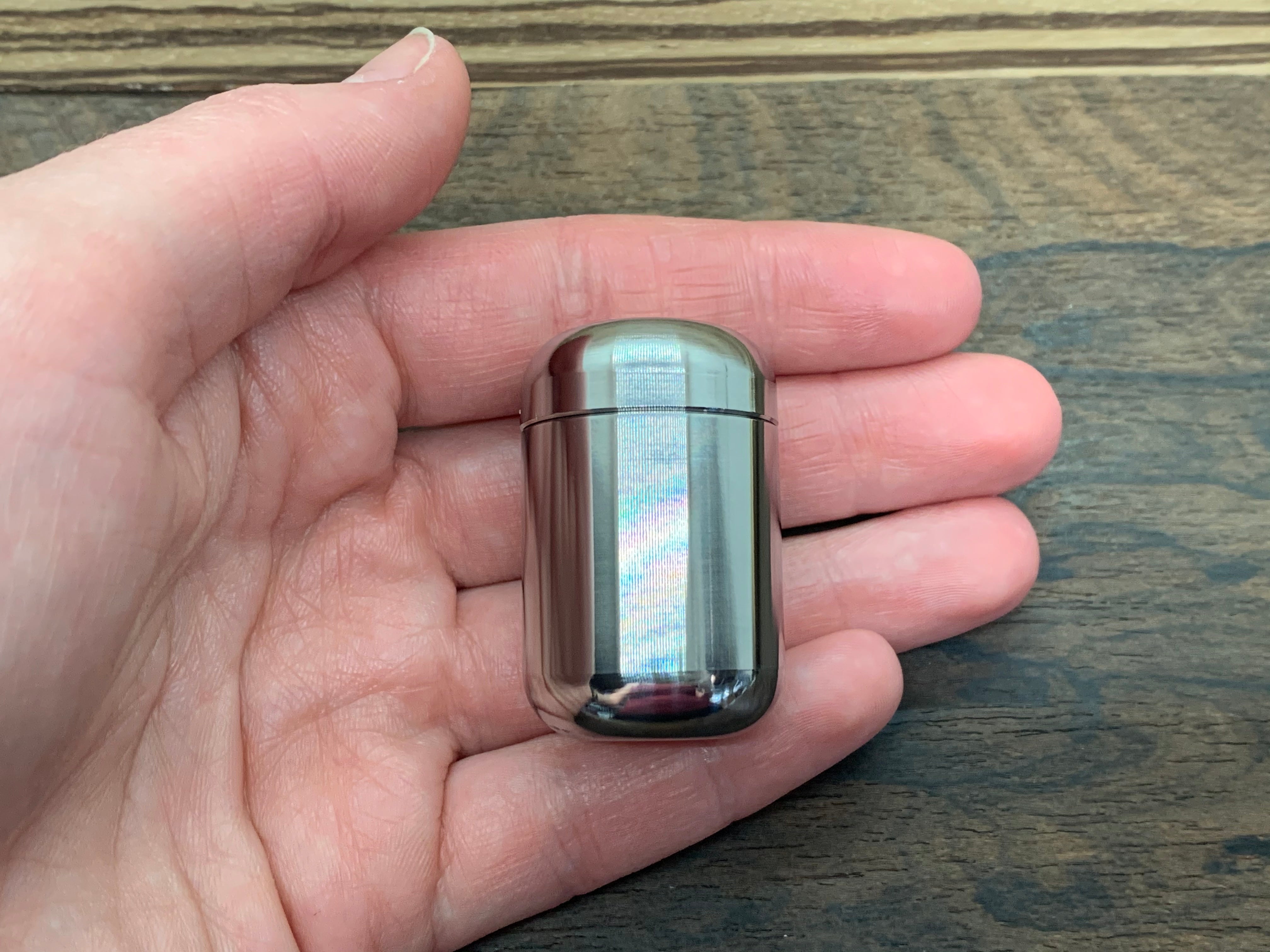 Stainless Steel Pill Box Pocket Pill Case Stash box Meton-Vault