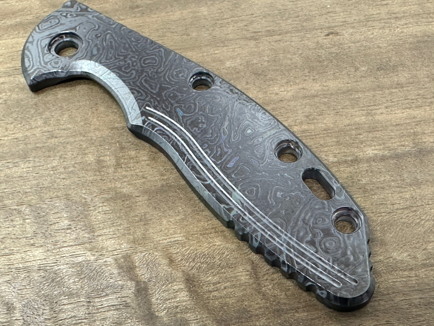 Oil Slick ALIEN engraved Black Zirconium scale for XM-18 3.5 HINDERER