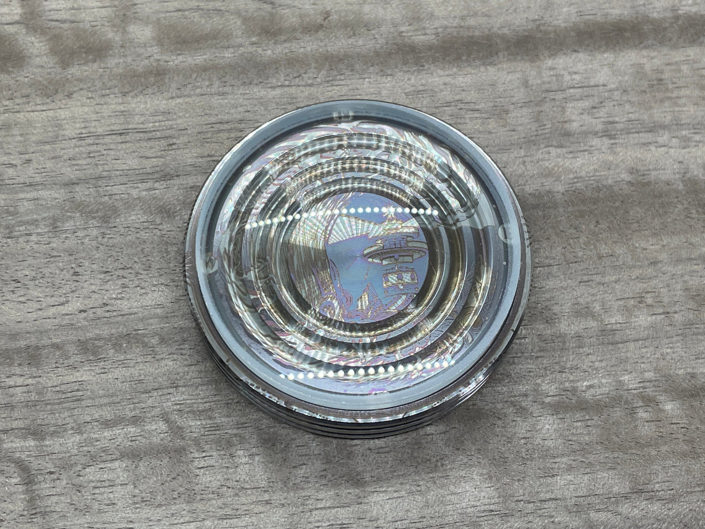 LIGHTHOUSE heat engraved Stainless Steel Spin base for Spinning Tops & Coins