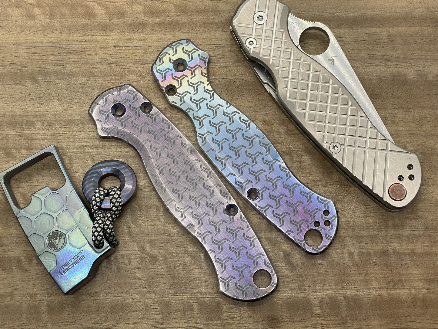 TURBO Flamed Titanium scales for Spyderco Paramilitary 2 PM2