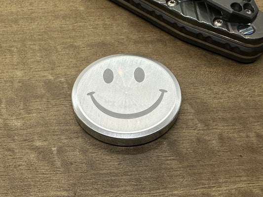 4 sizes Smiley - Sad (Yes No Decision maker) Aerospace Grade Aluminum Worry Coin