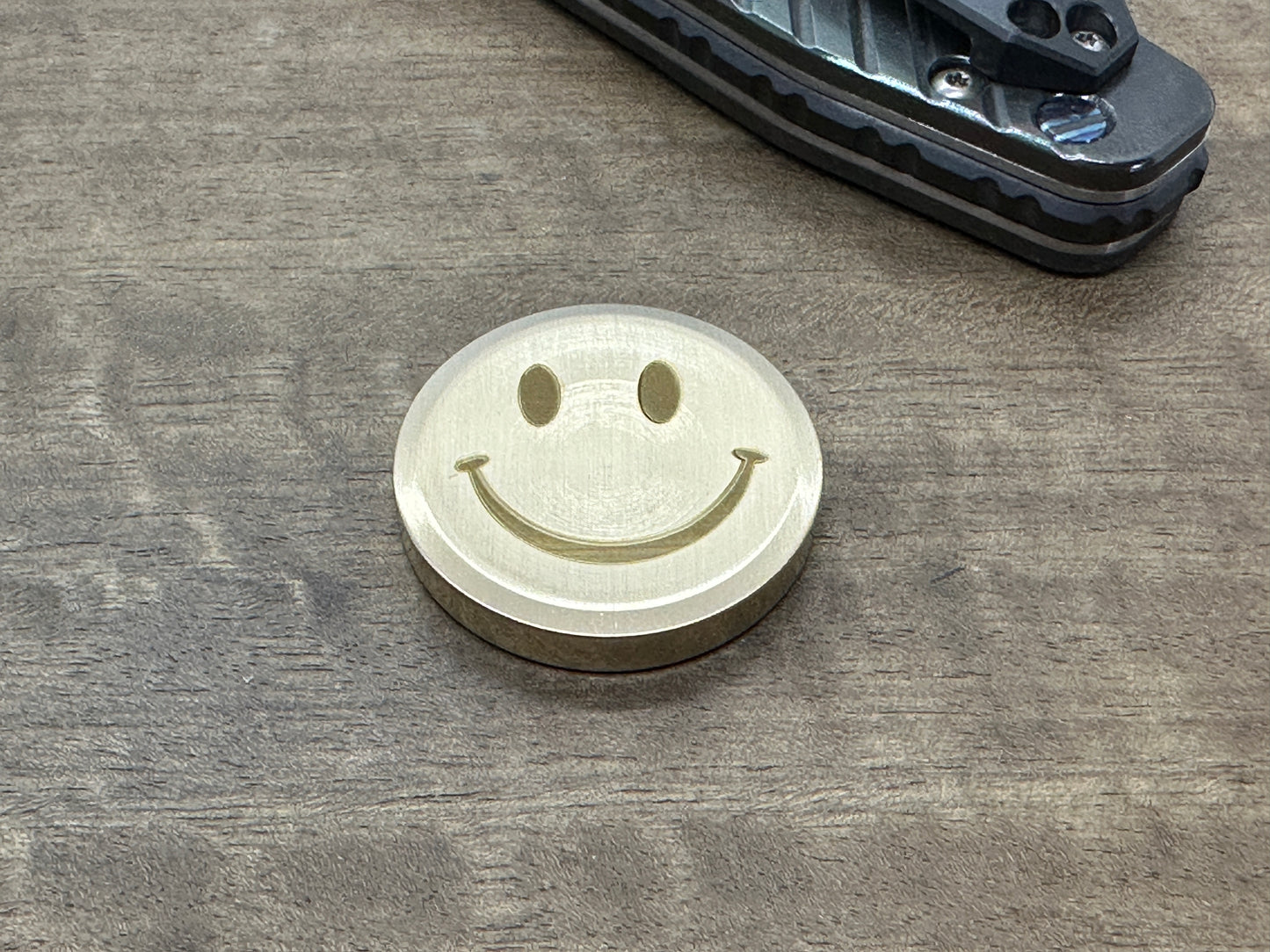 3 sizes Smiley - Sad (Yes-No decision maker) Brass Worry Coin