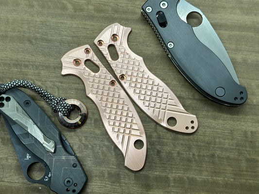 FRAG Cnc milled Copper Scales for Spyderco MANIX 2