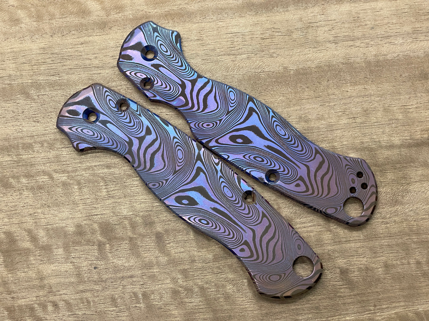 Dama Fish Flamed Titanium scales for Spyderco Paramilitary 2 PM2