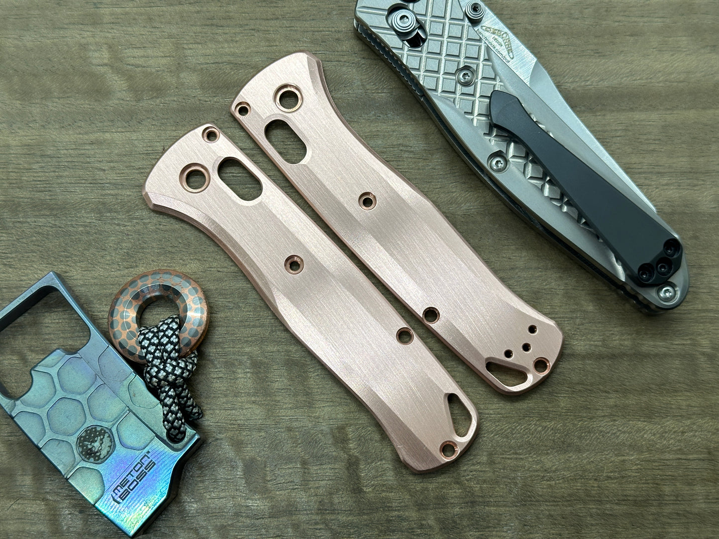 Brushed Copper Scales for Benchmade Bugout 535