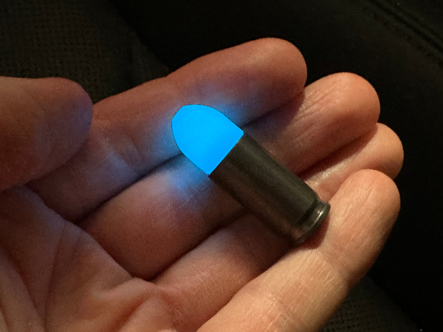 SKY-BLUE TurboGlow Dark Titanium Haptic-BULLET Haptic Slider Fridge magnet