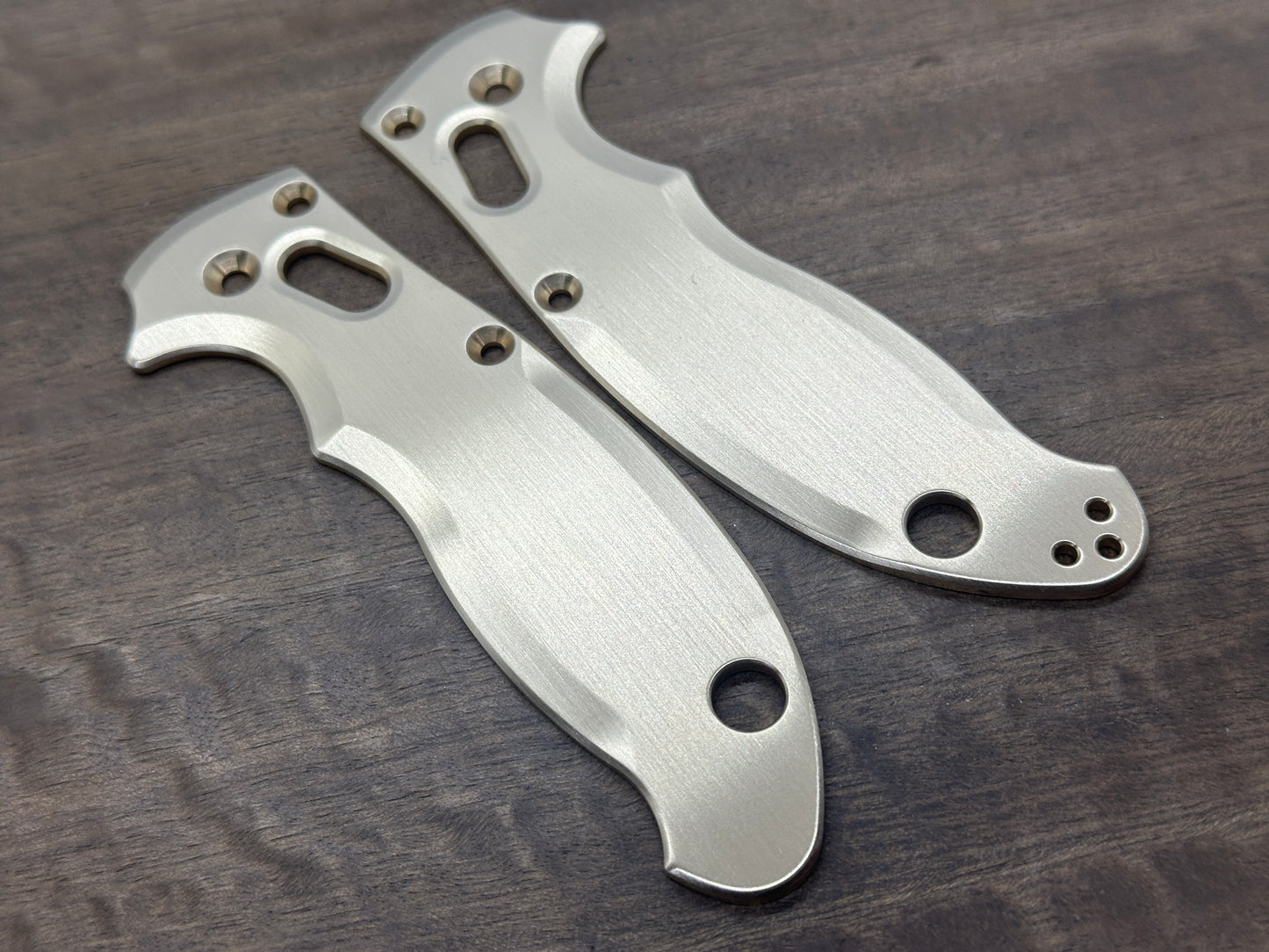 BRUSHED Brass scales for Spyderco MANIX 2