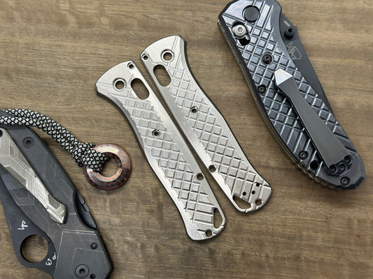 Tumbled FRAG Cnc milled Titanium Scales for Benchmade Bugout 535