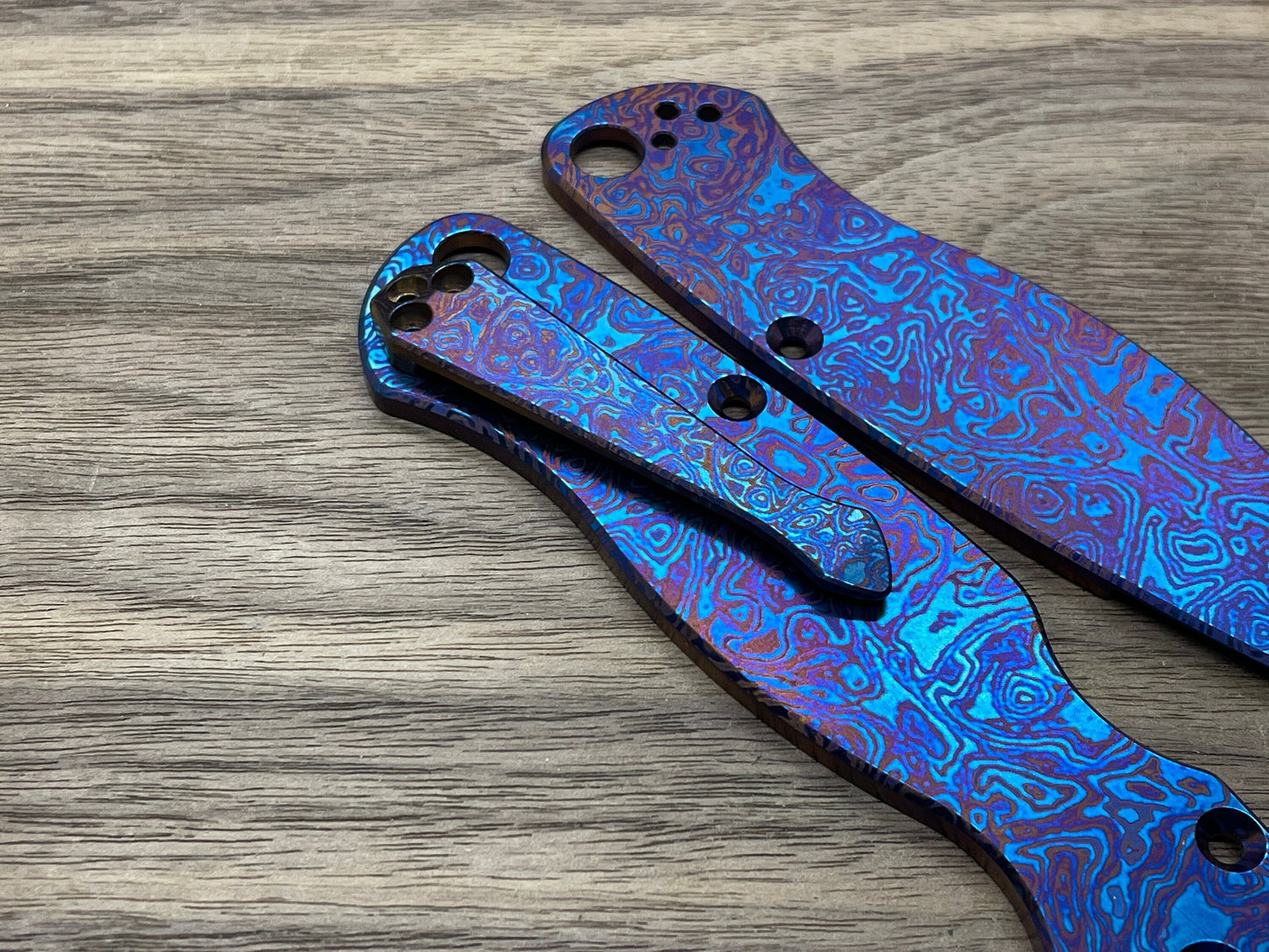 ALIEN heat ano engraved SPIDY Titanium CLIP for most Spyderco models