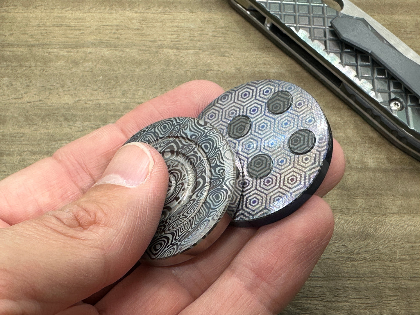 ORBITER Dama LADDER Flamed Titanium Haptic Coins Slider Fidget