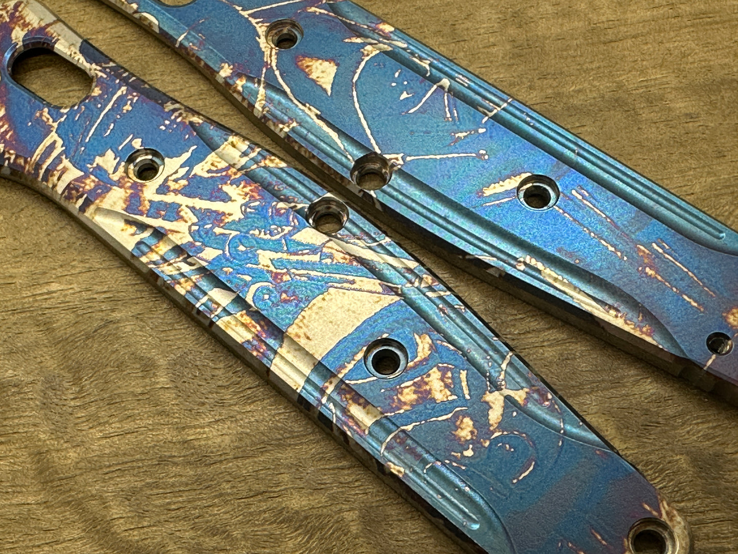 Star Wars heat ano engraved Titanium Scales for Benchmade 940 Osborne