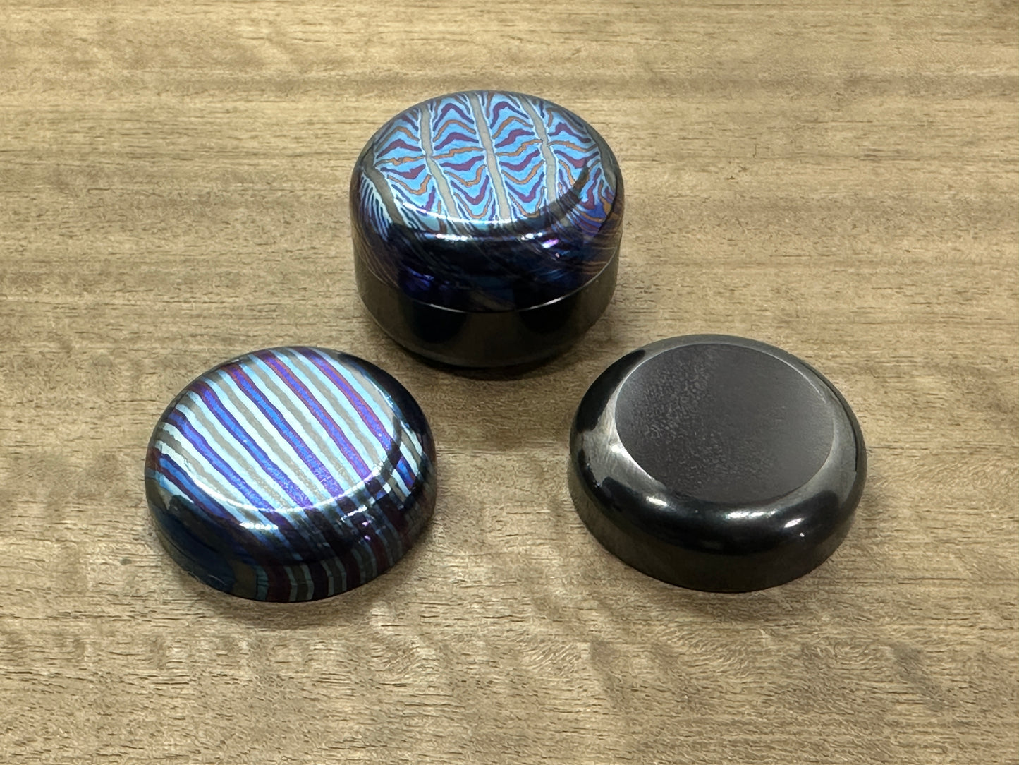 MEGA ZircuTi Black Timascus - Black Zirconium Meton-Vault Pill Box Candy Box