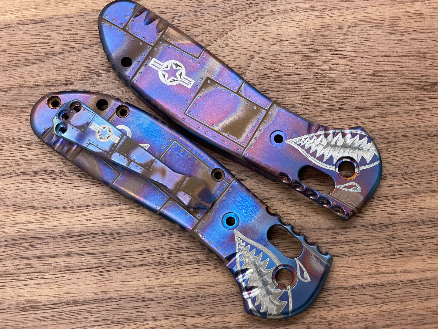 P40 Riveted Flamed Dmd Titanium CLIP for most Benchmade models