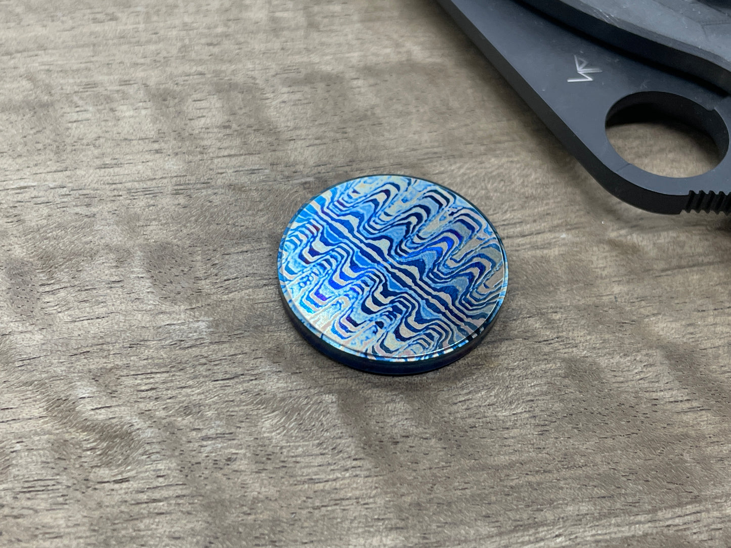 RIPPLE Flamed Titanium Coin for Billetspin GAMBIT