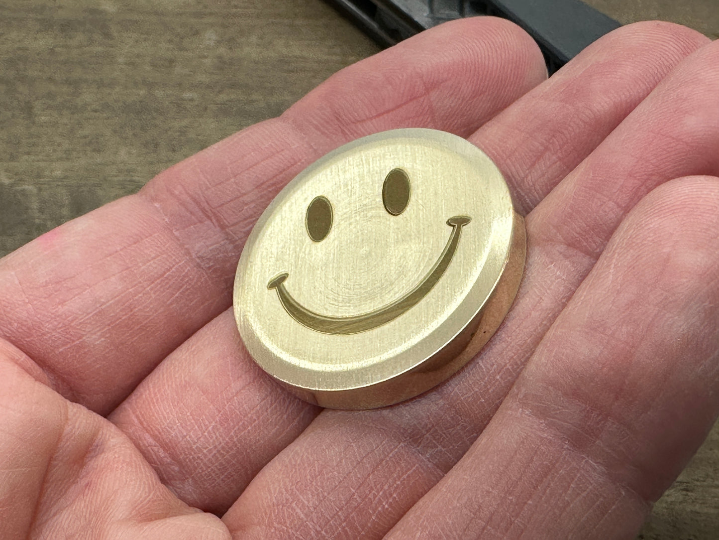 3 sizes Smiley - Sad (Yes-No decision maker) Brass Worry Coin