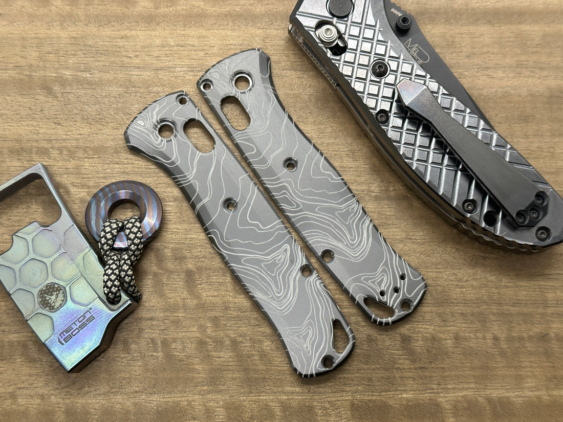 Zirconium TOPO engraved Scales for Benchmade Bugout 535