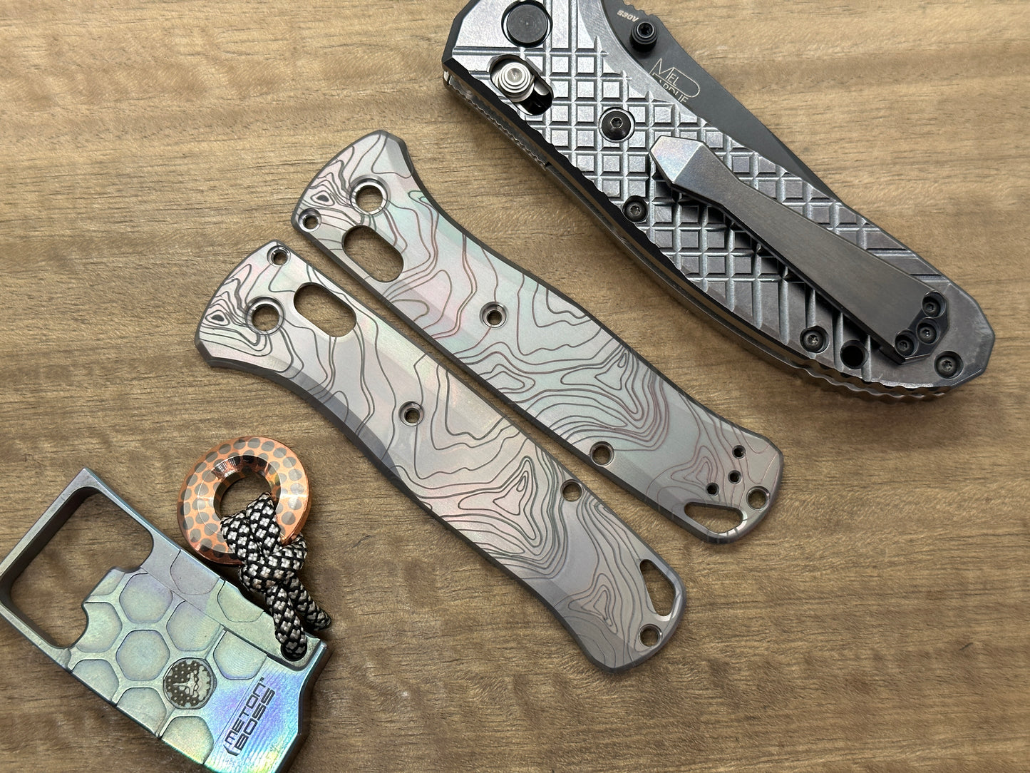 Dark-Ti TOPO Titanium Scales for Benchmade Bugout 535