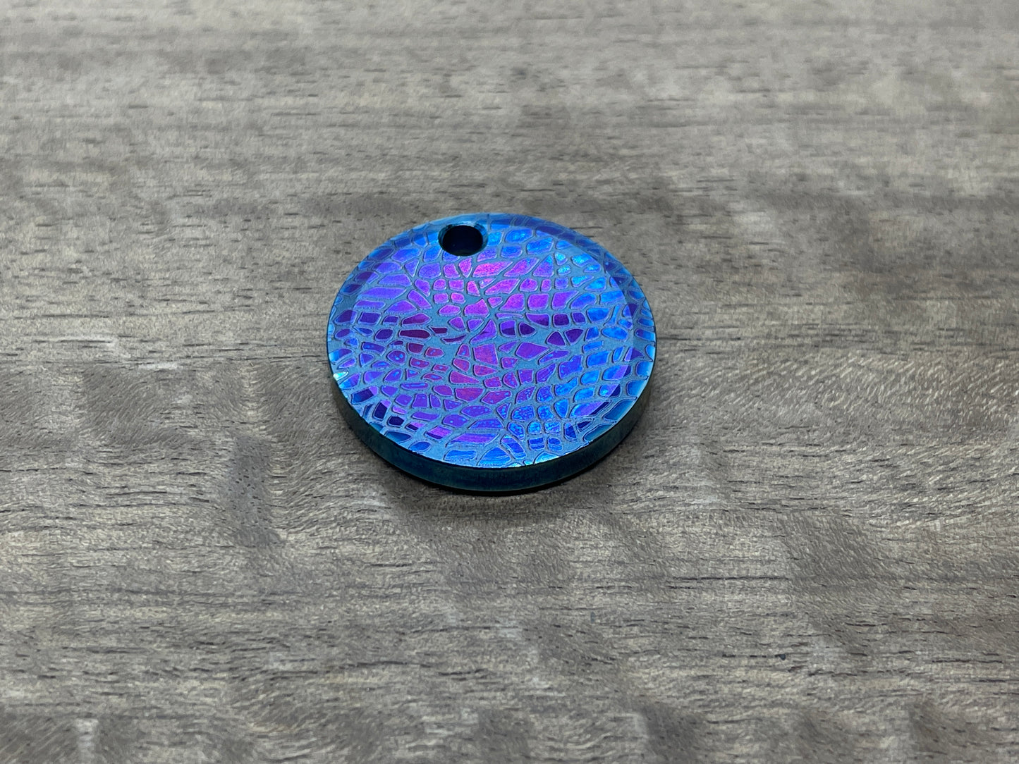 NEBULA Flamed Titanium PENDANT Keychain