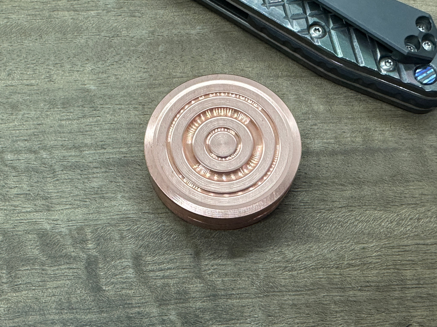 ORBITER Brushed Copper Haptic Coins Fidget