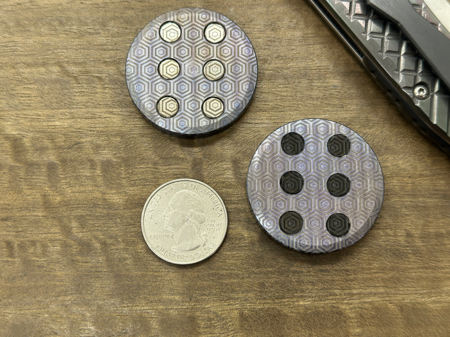 ORBITER HAPTIC Coins Flamed Honeycomb Parallel position Magnets Titanium