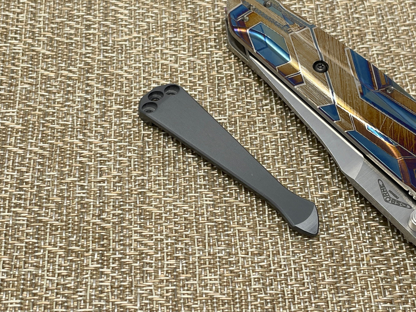 Brushed Black Zirconium SPIDY CLIP for most Benchmade models