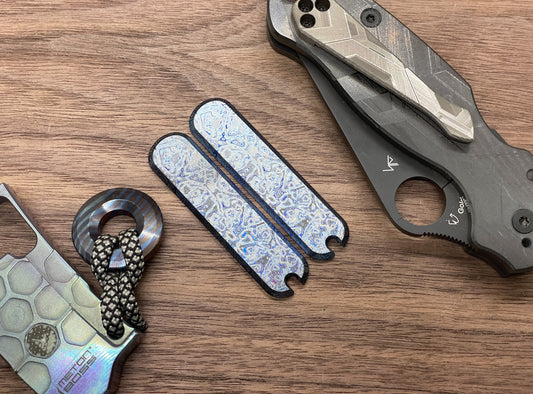 ALIEN Heat ano Flamed 58mm Titanium Scales for Swiss Army SAK