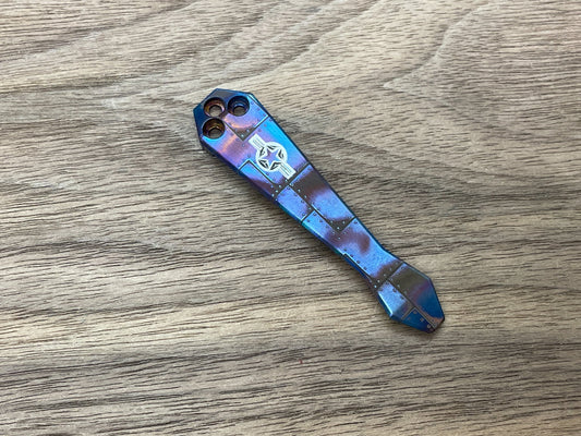 P40 Riveted Flamed Dmd Titanium CLIP for most Spyderco models