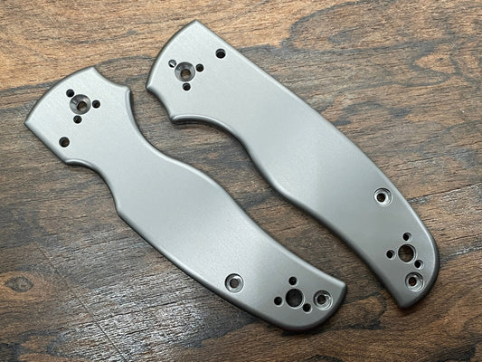 BRUSHED Black Zirconium Scales for SHAMAN Spyderco