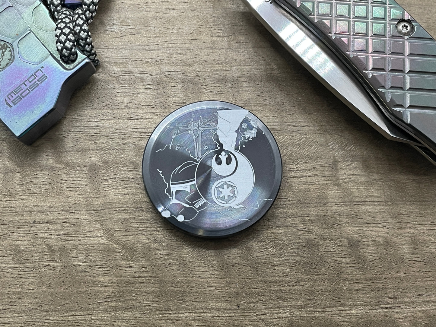 4 sizes Star Wars Black Zirconium Worry Coin