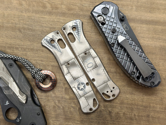 P40 Riveted Airplane Titanium Scales for Benchmade Bugout 535