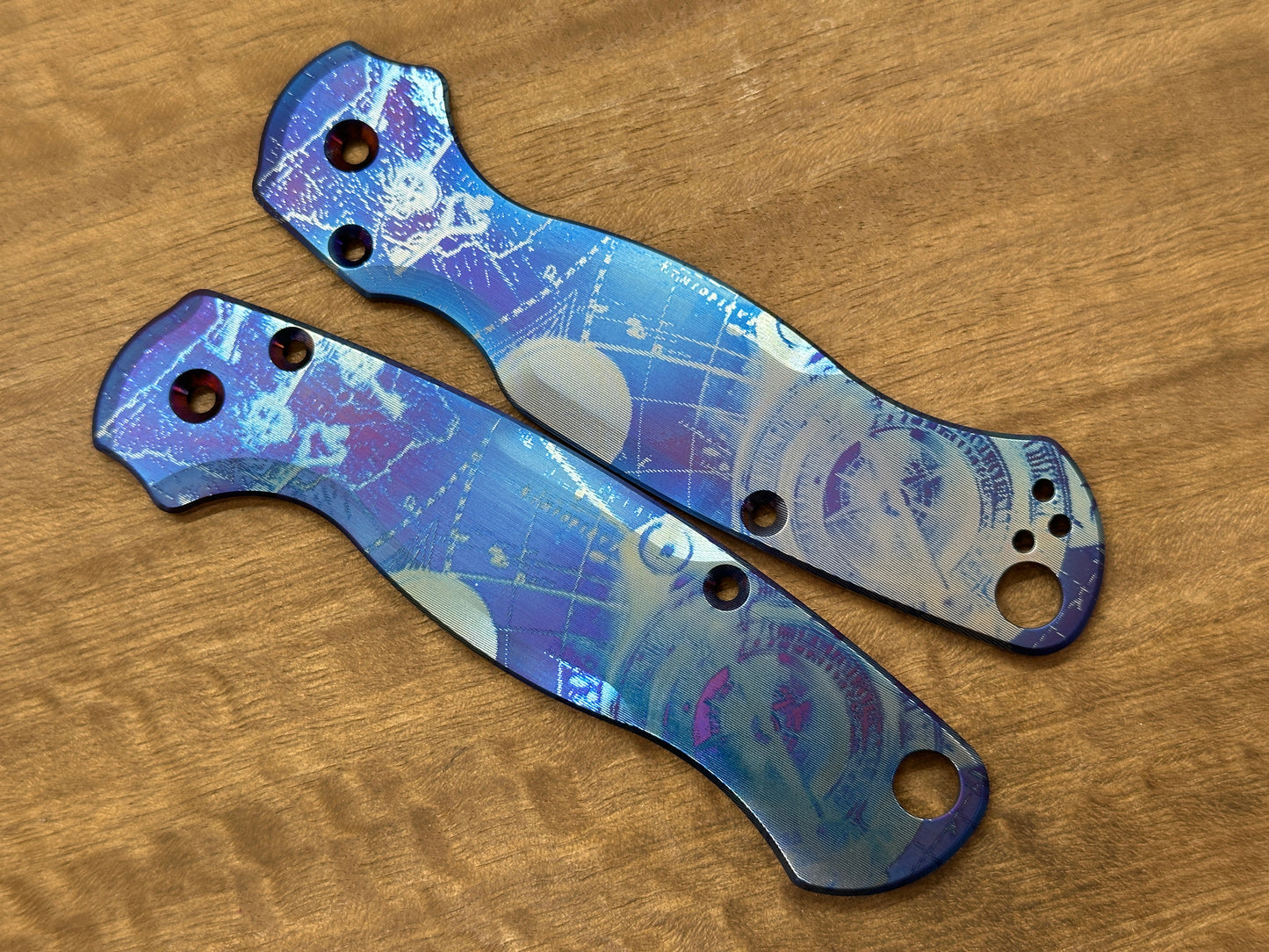 PIRATE Flamed Titanium scales for Spyderco Paramilitary 2 PM2